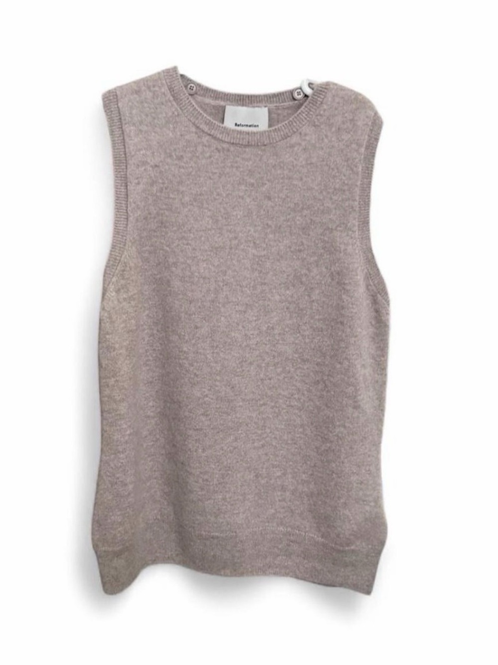 Reformation tan cashmere tank vest top